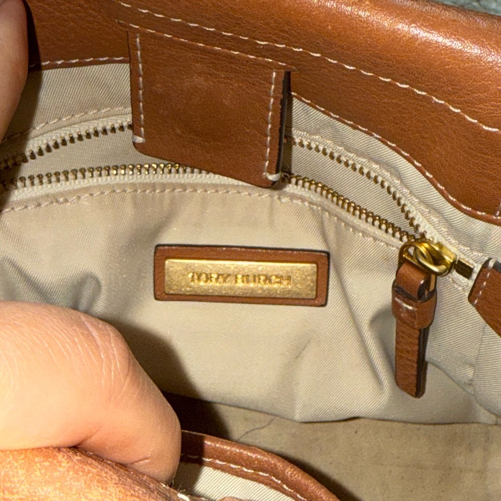 Tory Burch Half Moon straw crossbody bag purse Mini - Picture 11 of 16